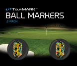 Black shagadelic pattern ball markers for TourMARK standard size putter grips