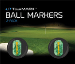 Lucky pattern ball markers for TourMARK standard size putter grips