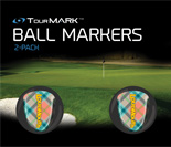 Peachy pattern ball markers for TourMARK oversized size putter grips