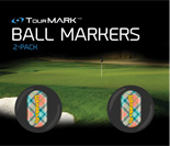 Peachy pattern ball markers for TourMARK standard size putter grips